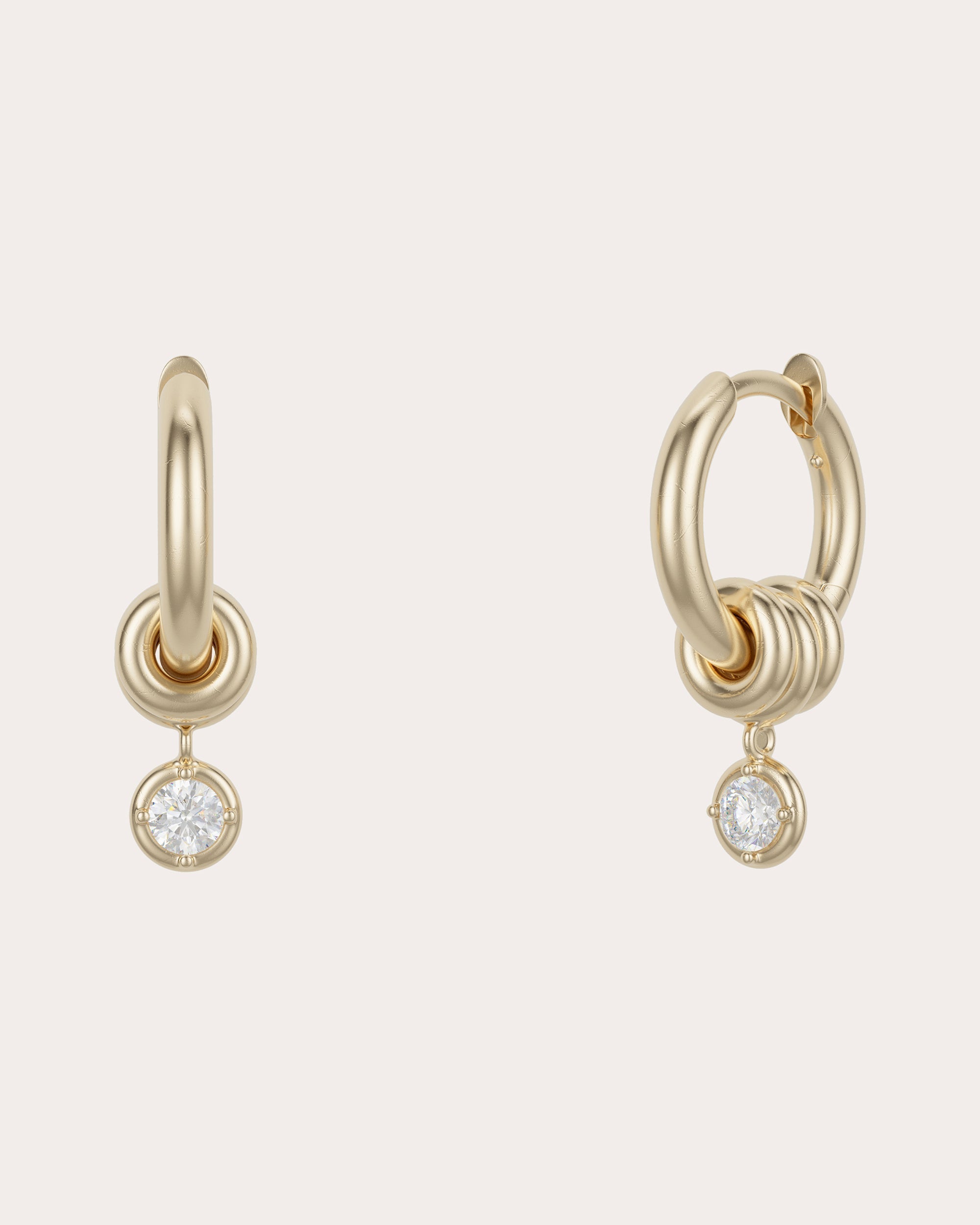 Zahra Micro 18K Gold Diamond Hoop Earrings