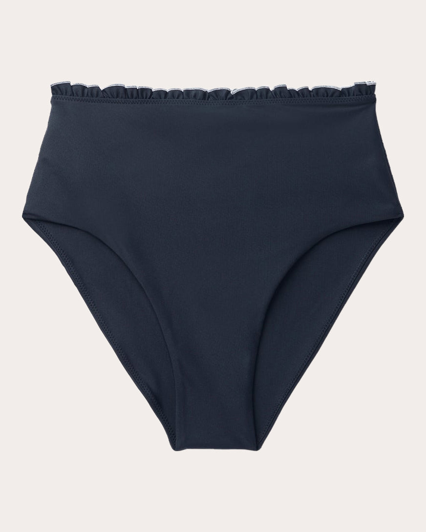 Ruffle-Trimmed High-Rise Bikini Brief