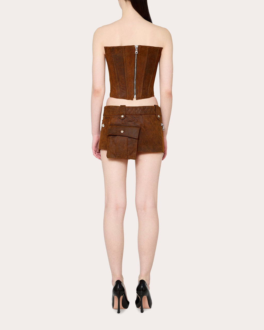 Leather Bustier Top