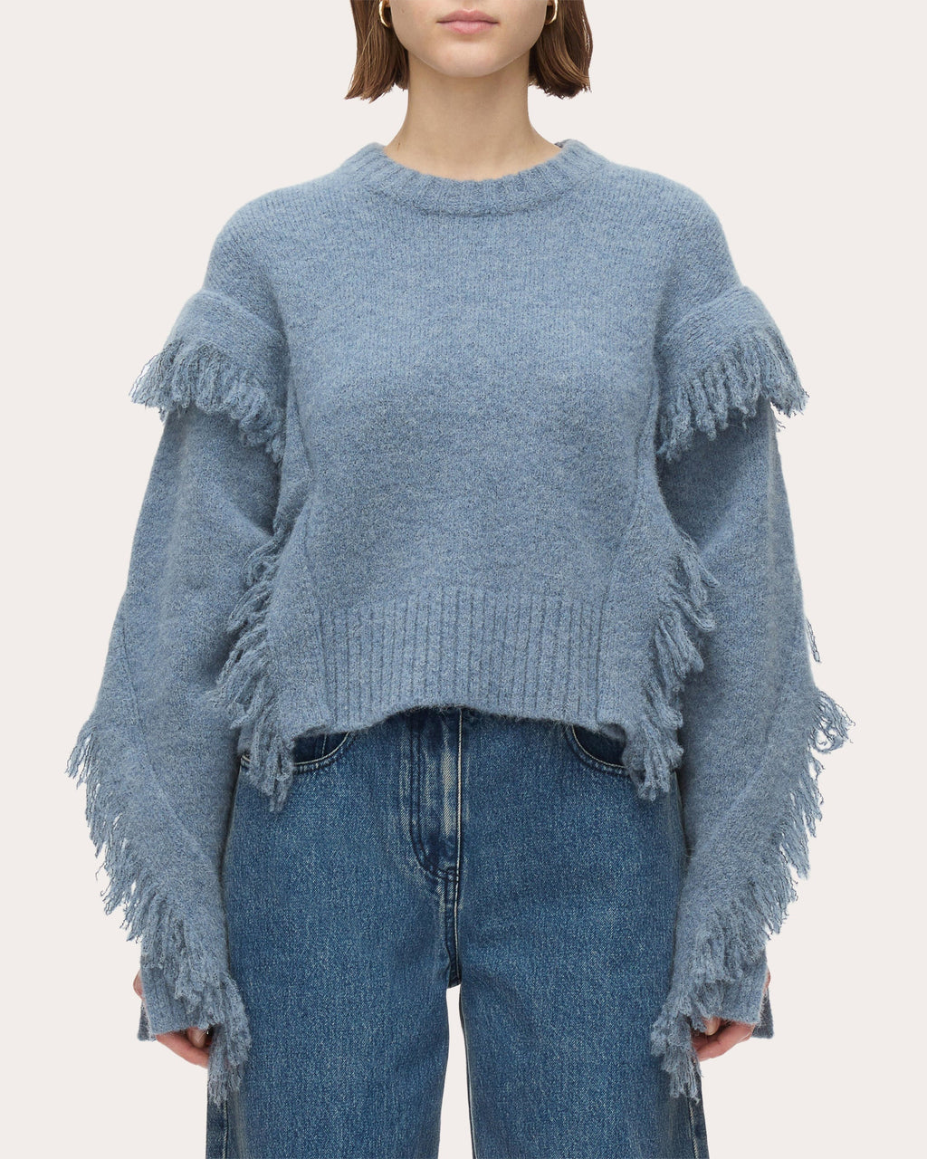 Fringed Alpaca Wool Sweater