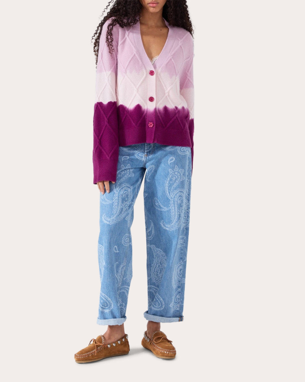 Janis Ombré Cashmere Cardigan