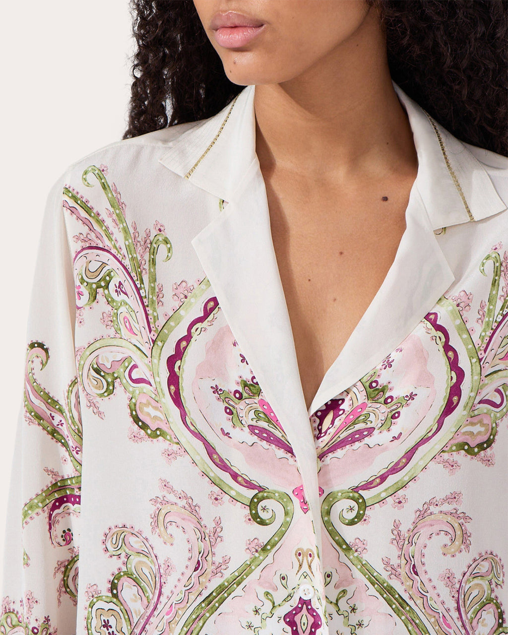 Jimi Printed Silk Shirt