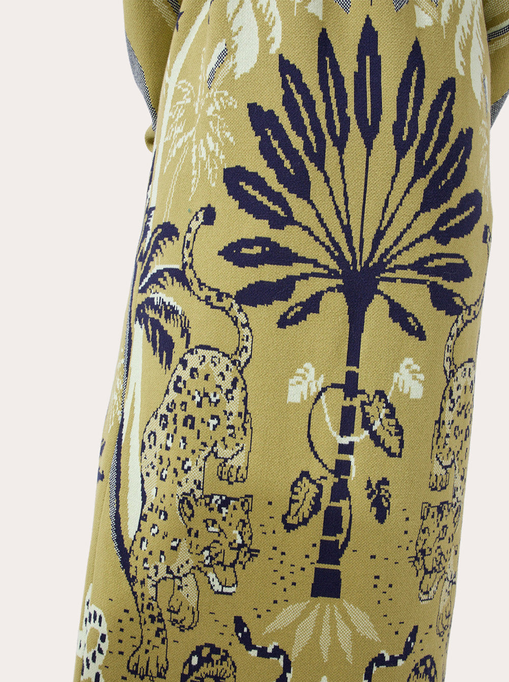 Magic Leopard Belted Cotton-Jacquard Long Cardigan