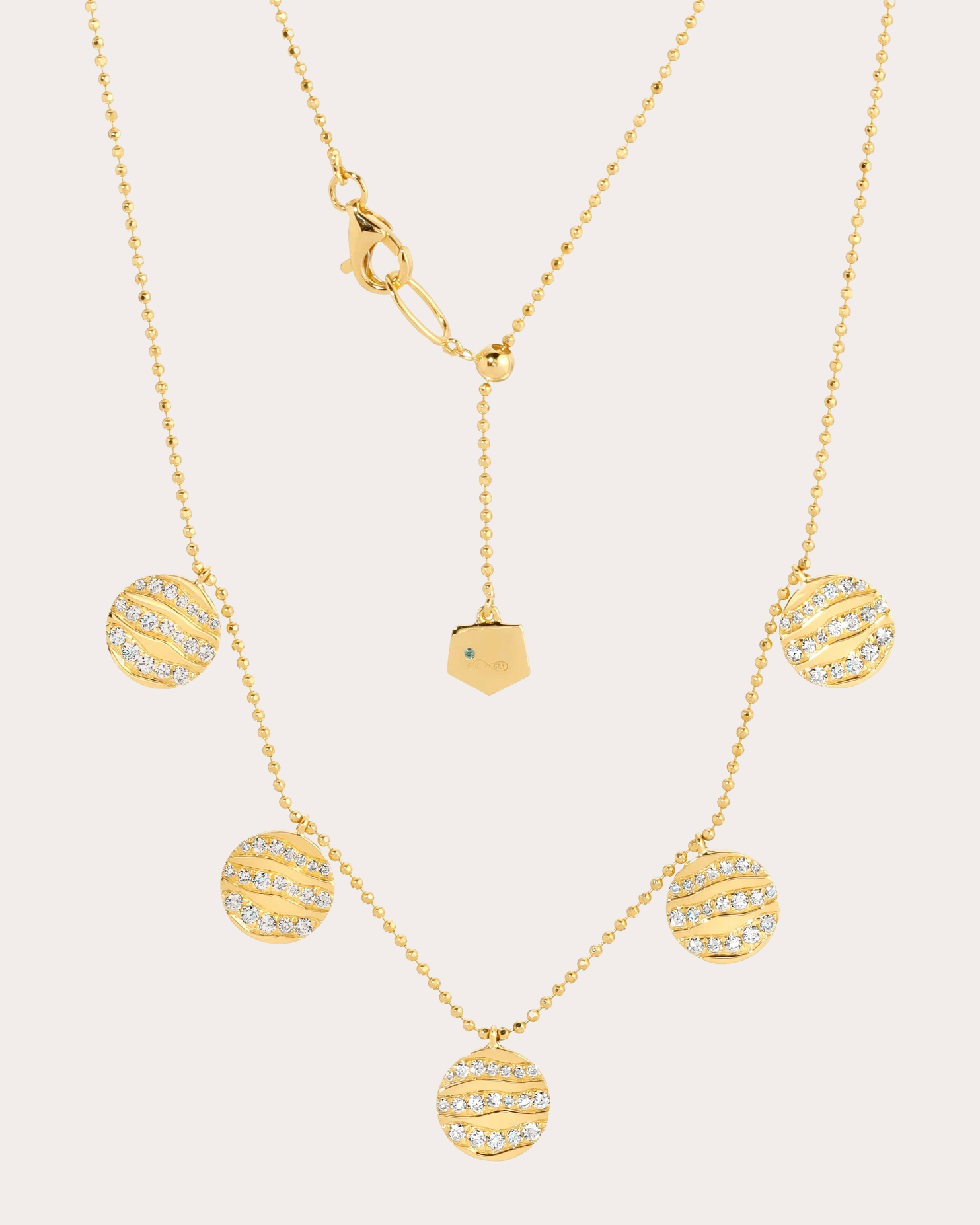 Alma Dos Rios 18K Gold Diamond Charm Necklace