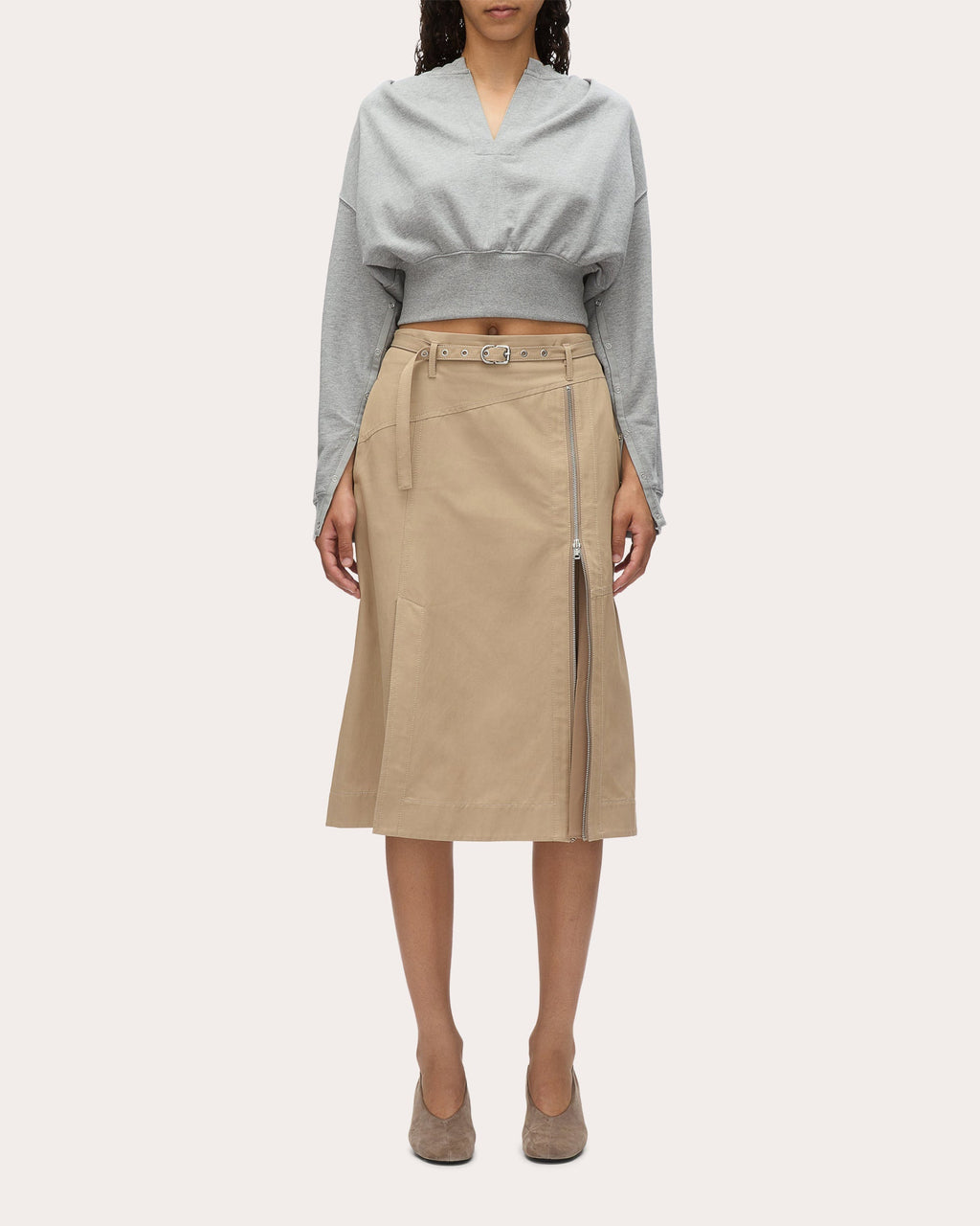 Cropped Embellished Cotton-Jersey Top