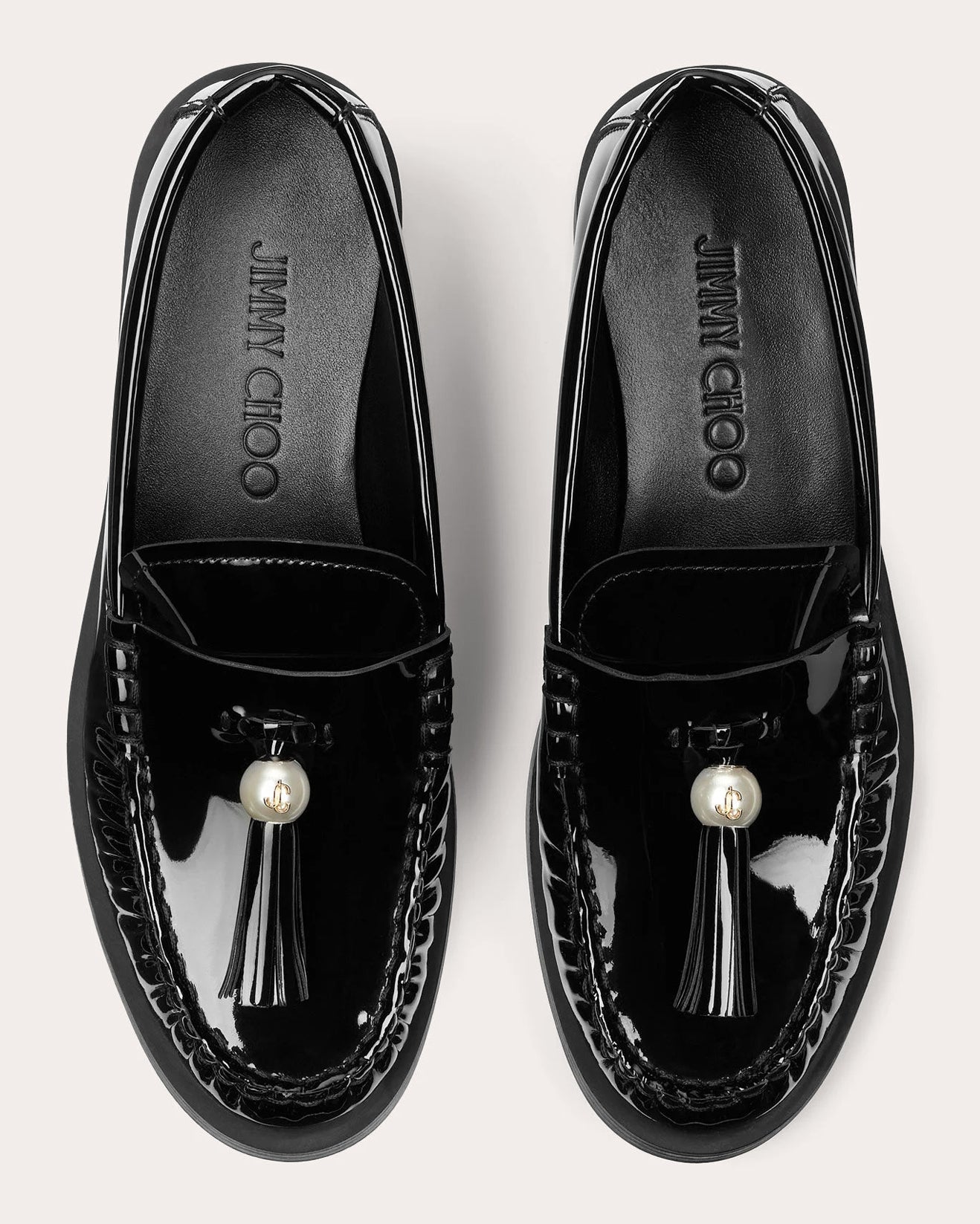 Addie Embellished Tasseled Patent-Leather Loafer