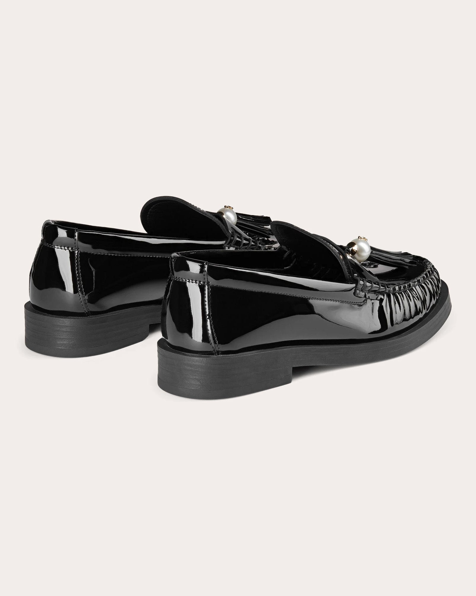 Addie Embellished Tasseled Patent-Leather Loafer