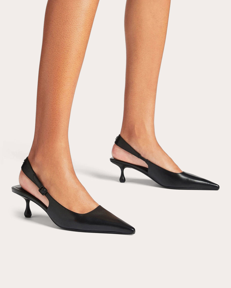 Amel 50 Leather Slingback Pump