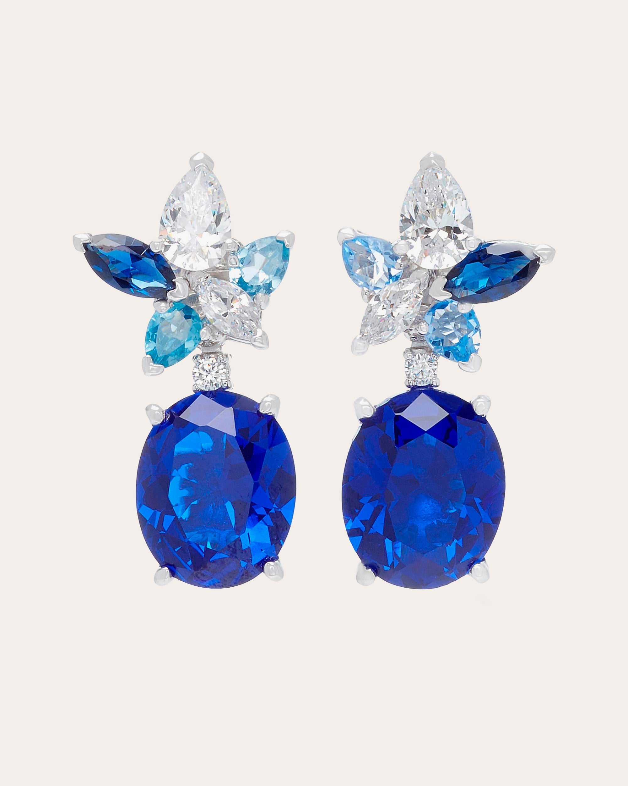 Blue Lily Earrings