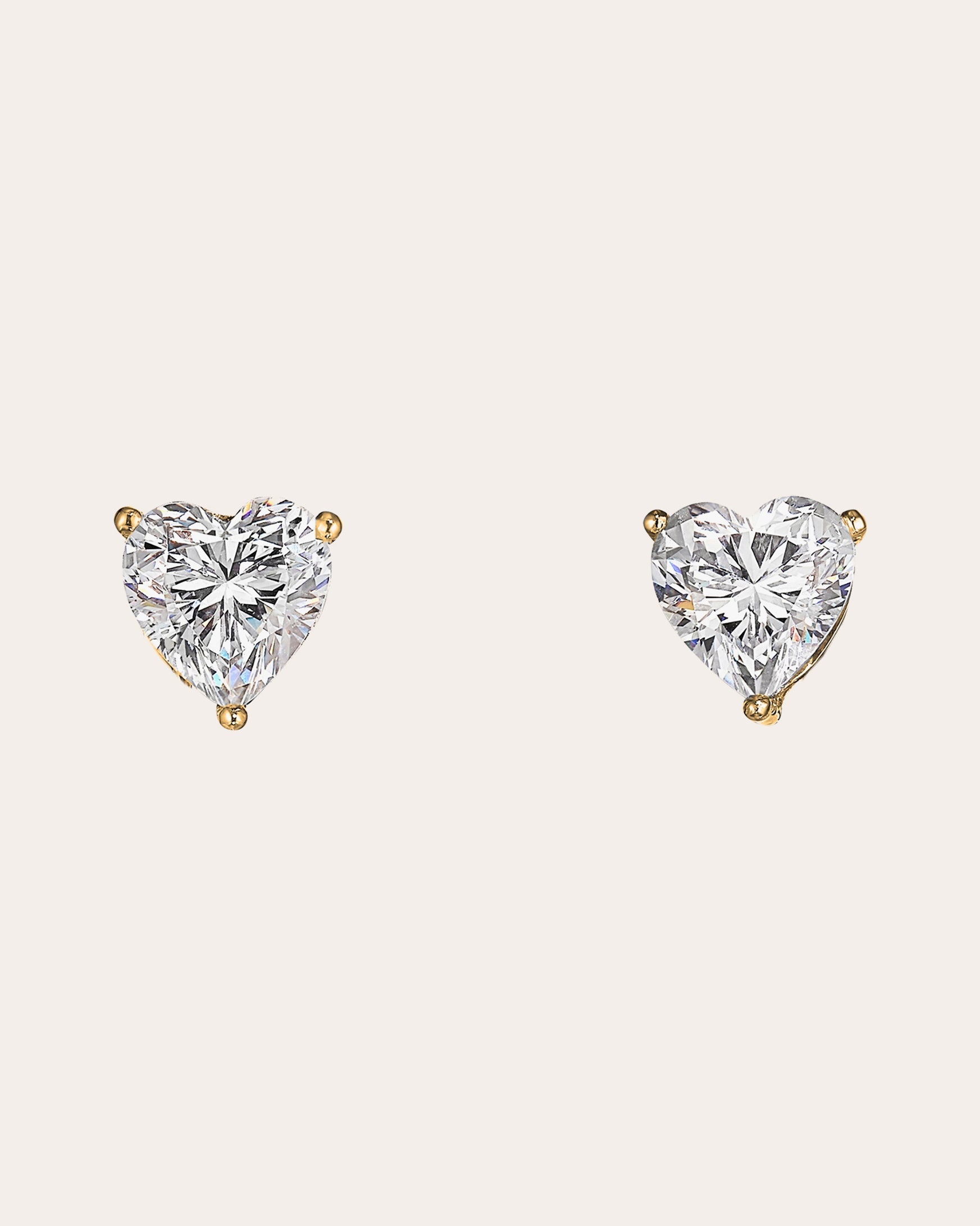 Heart Pendulum 18K Gold Vermeil Lab-Grown Diamond Convertible Earrings