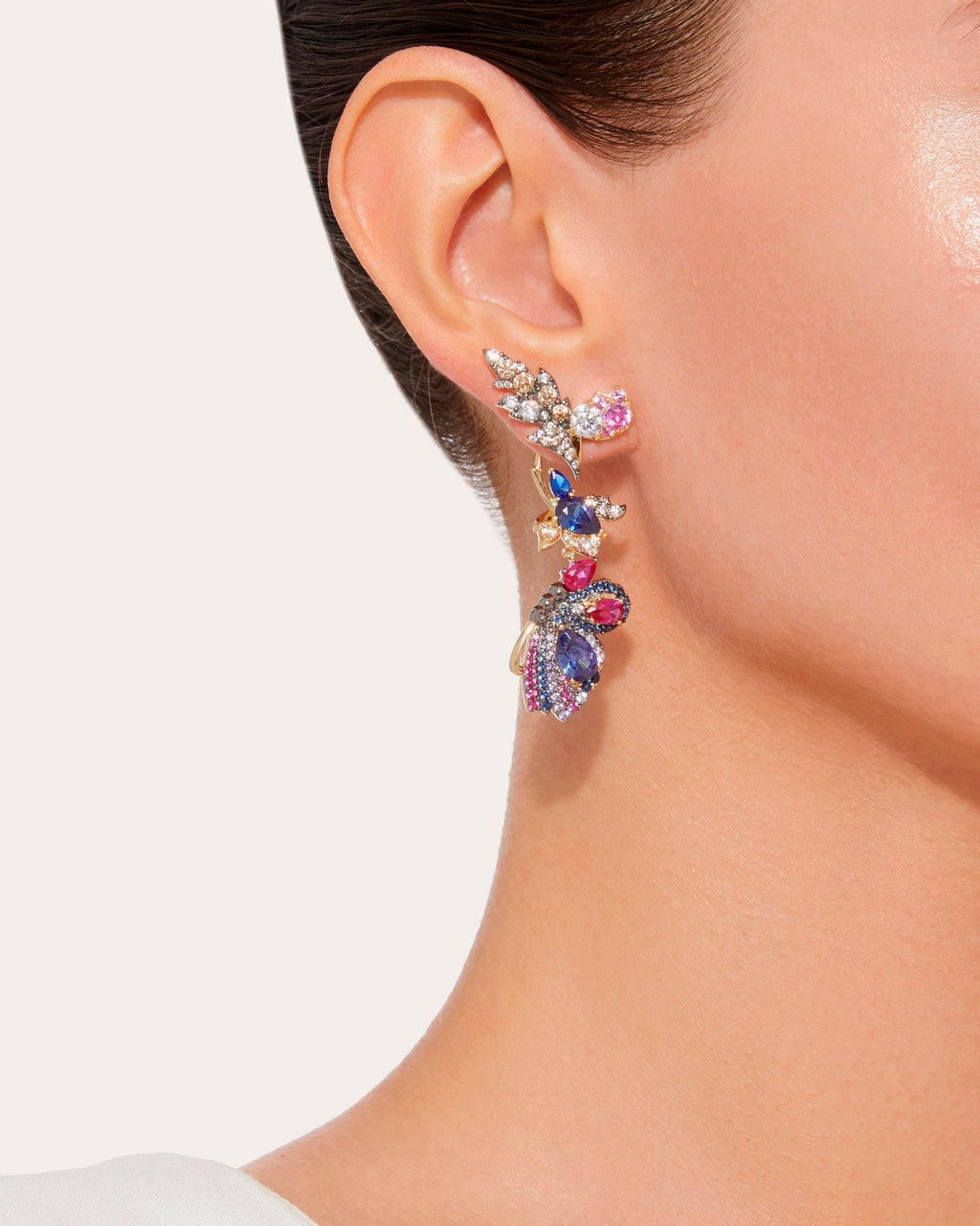Convertible Midnight Garden Butterfly Earrings