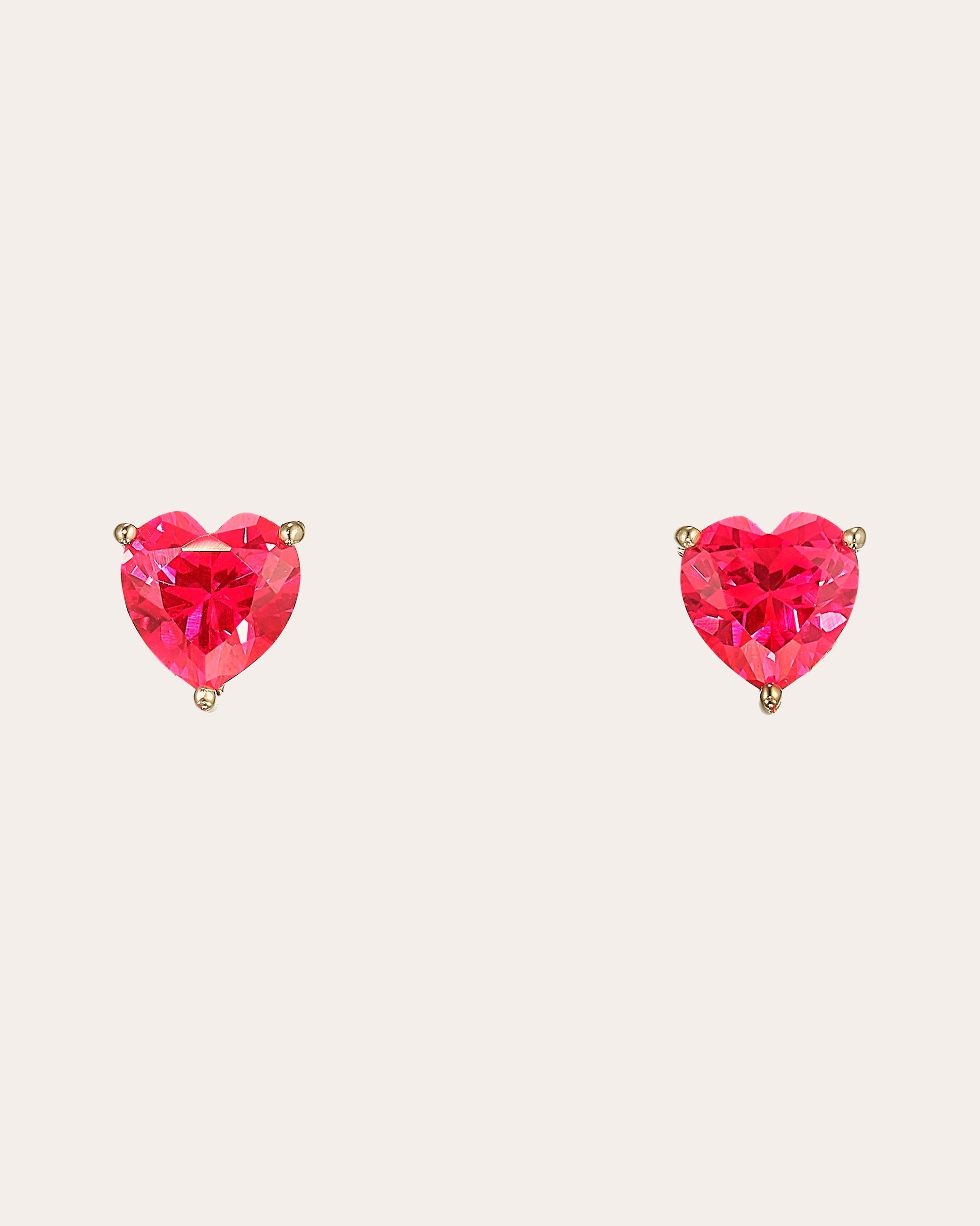 Heart Pendulum 18K Gold Vermeil Lab-Grown Multi-Stone Convertible Earrings