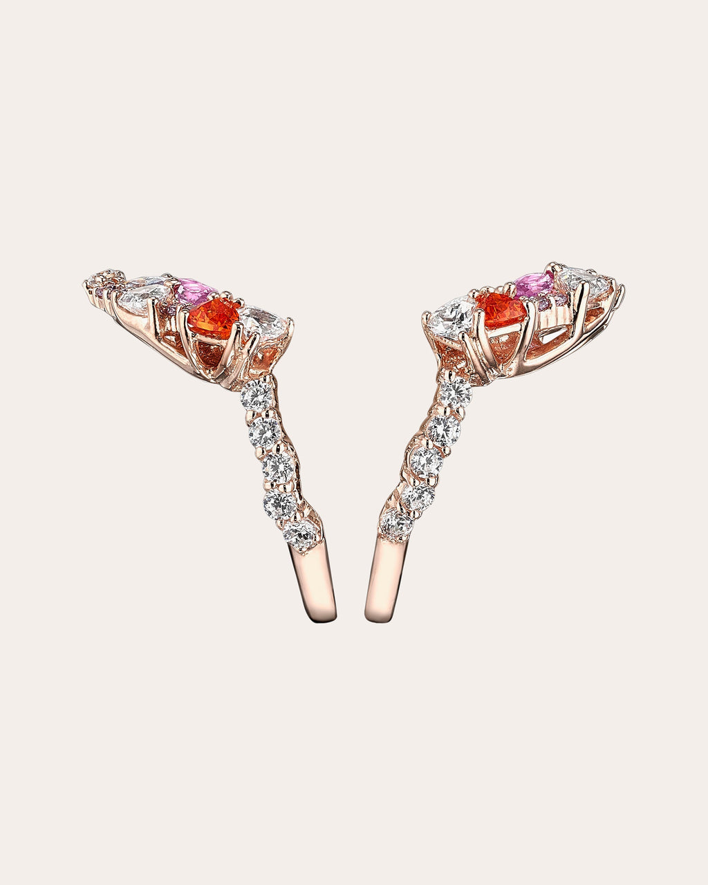 Coral Opal Ocean Ring Set