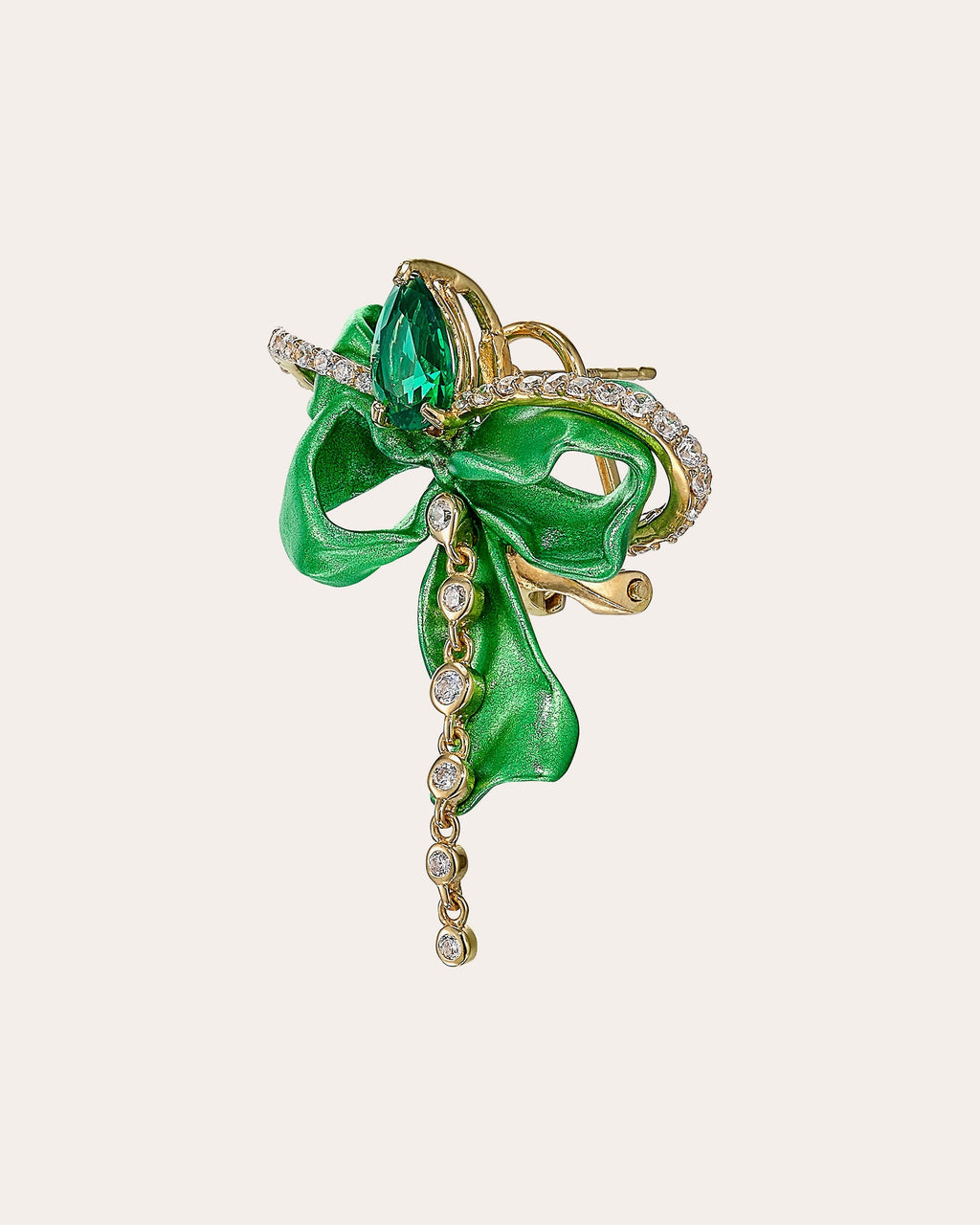 Emerald Cupid's Bow Earrings