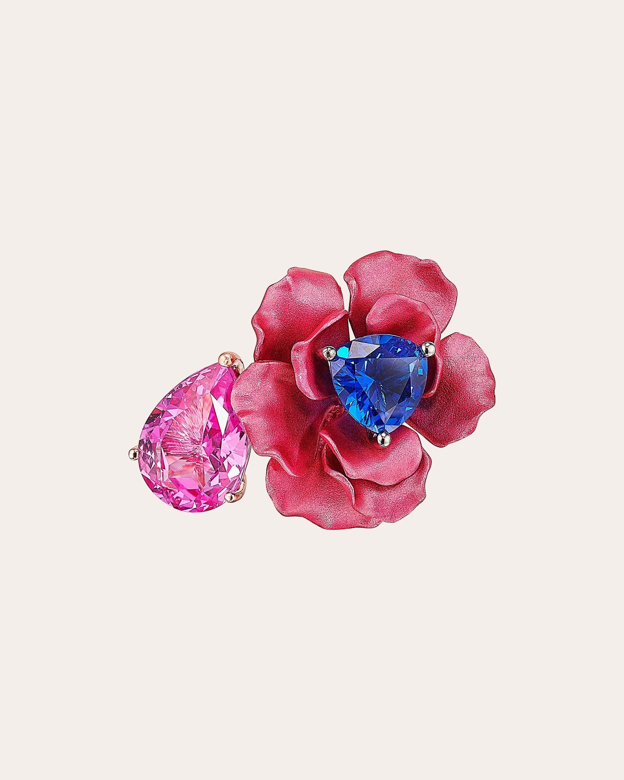 Fuschia Sapphire Bloom Ring