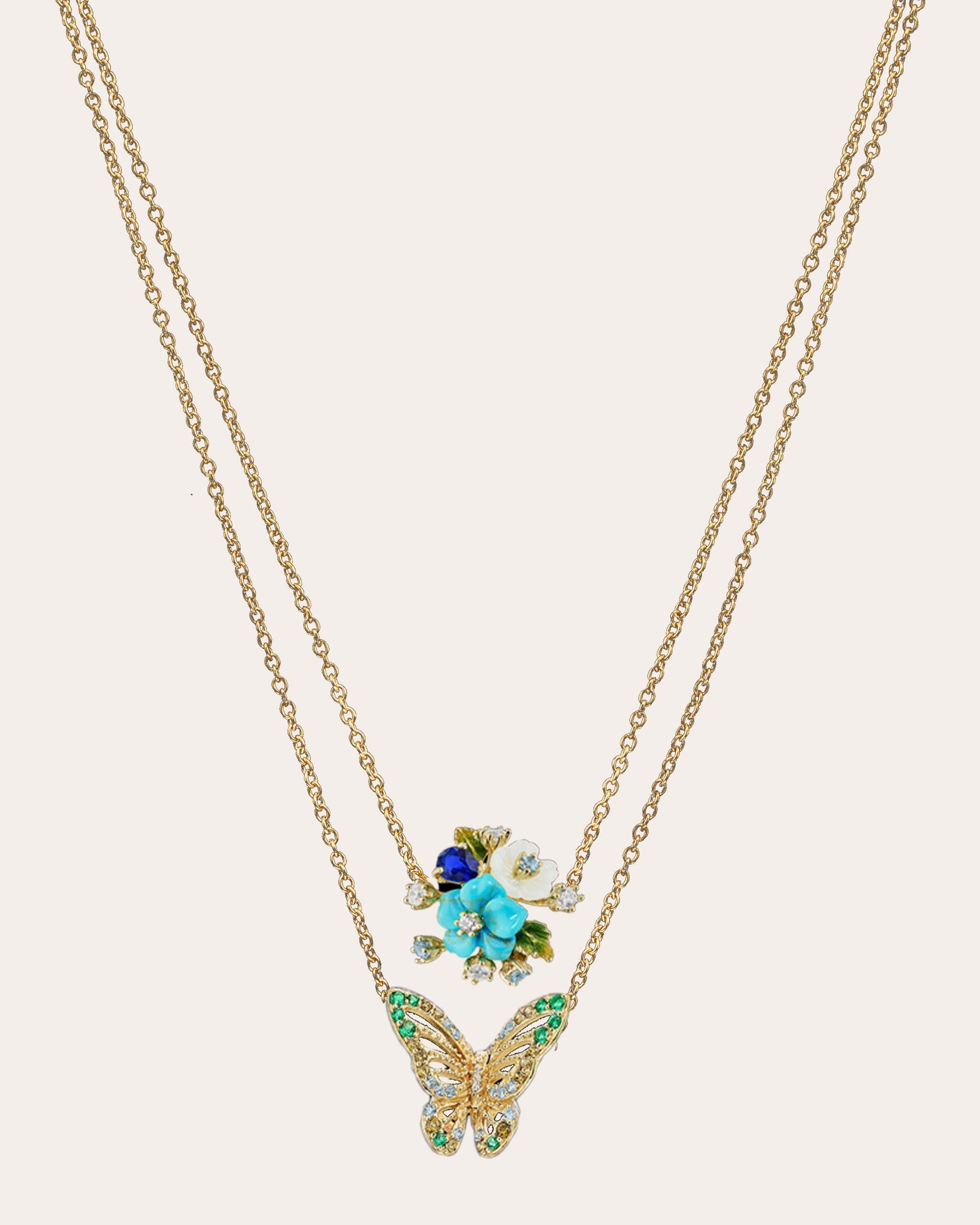 Gold Butterfly Charm Necklace