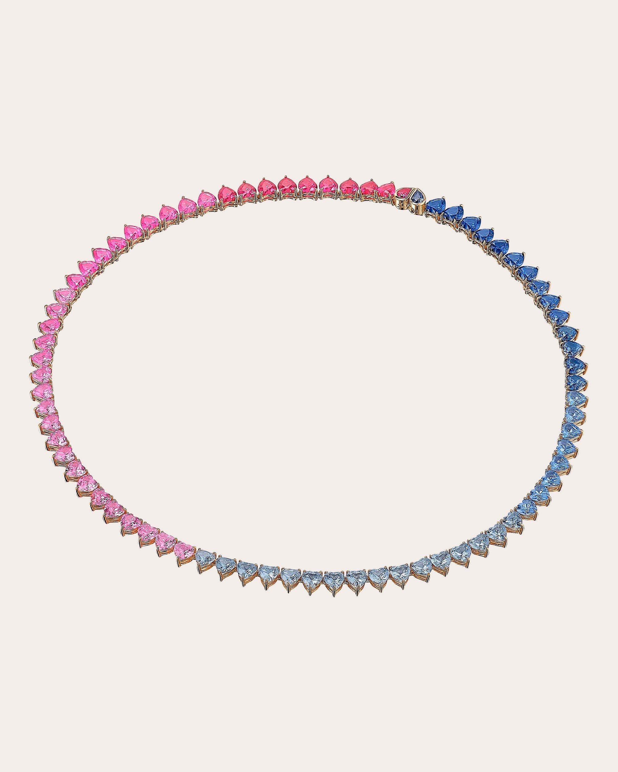 Magenta Eternity Heart Necklace