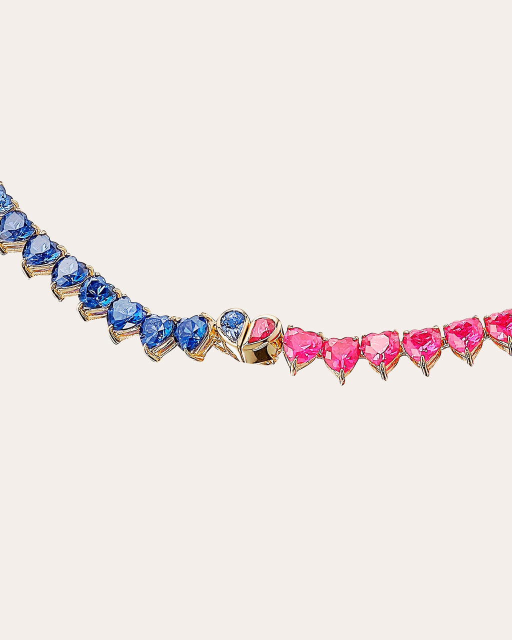 Magenta Eternity Heart Necklace