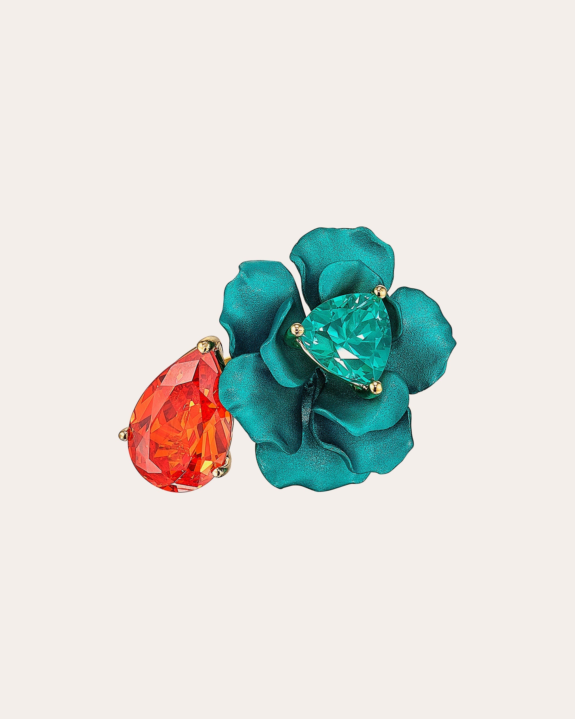 Mandarin Paraiba Bloom Ring
