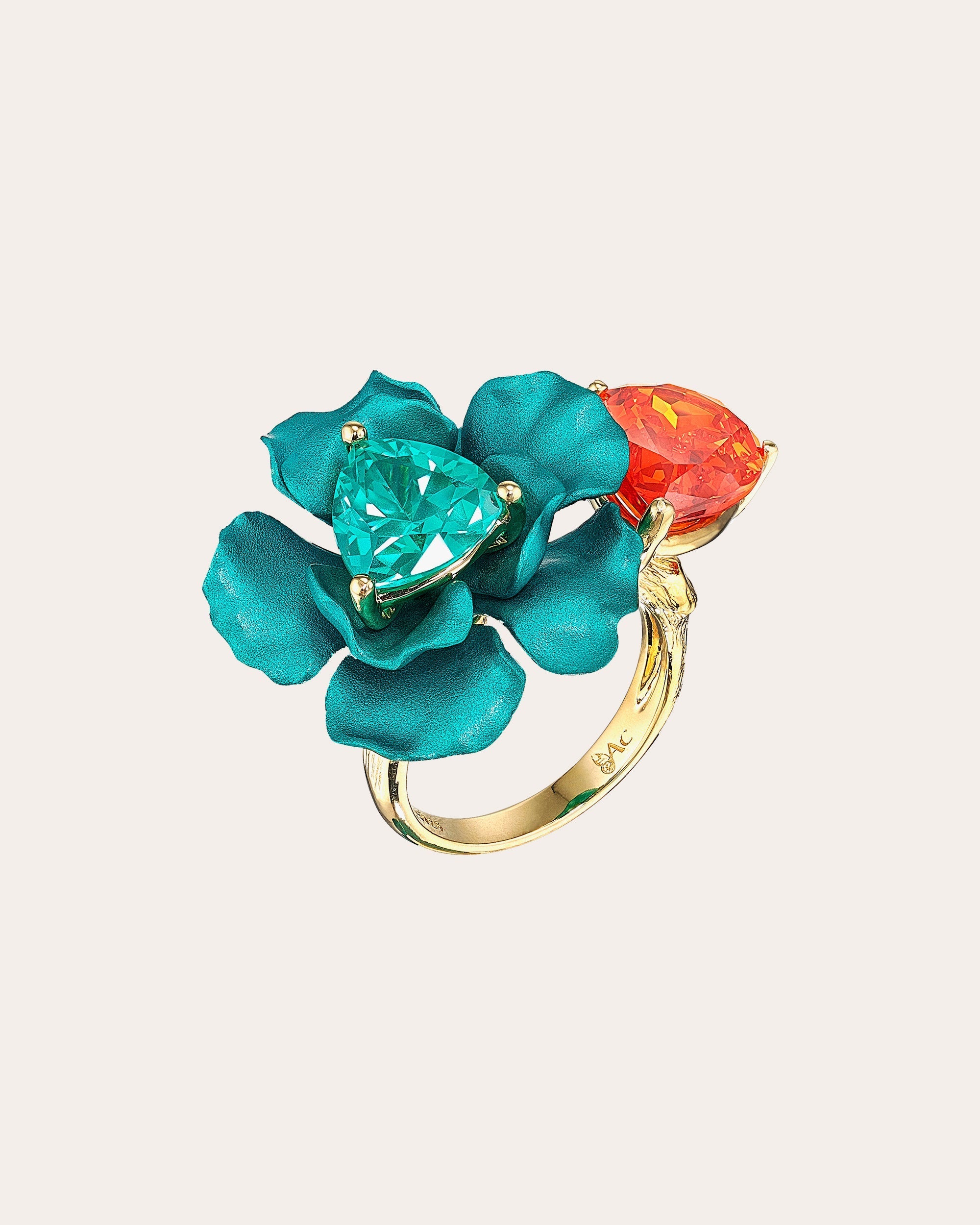 Mandarin Paraiba Bloom Ring