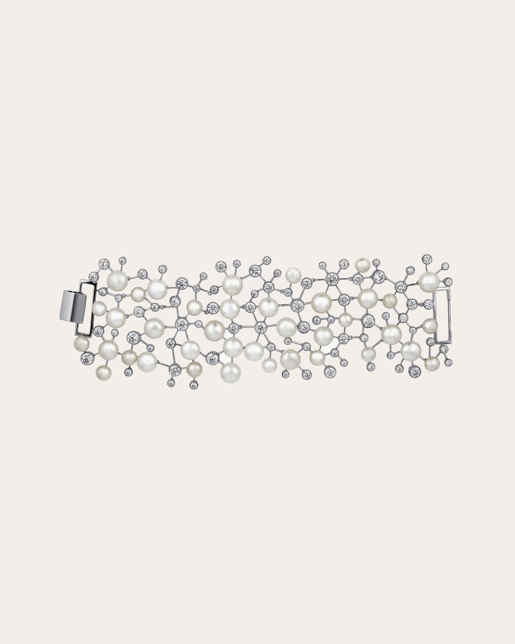 Constellation 18K Gold and Rhodium Vermeil Pearl and Lab-Grown Diamond Bracelet