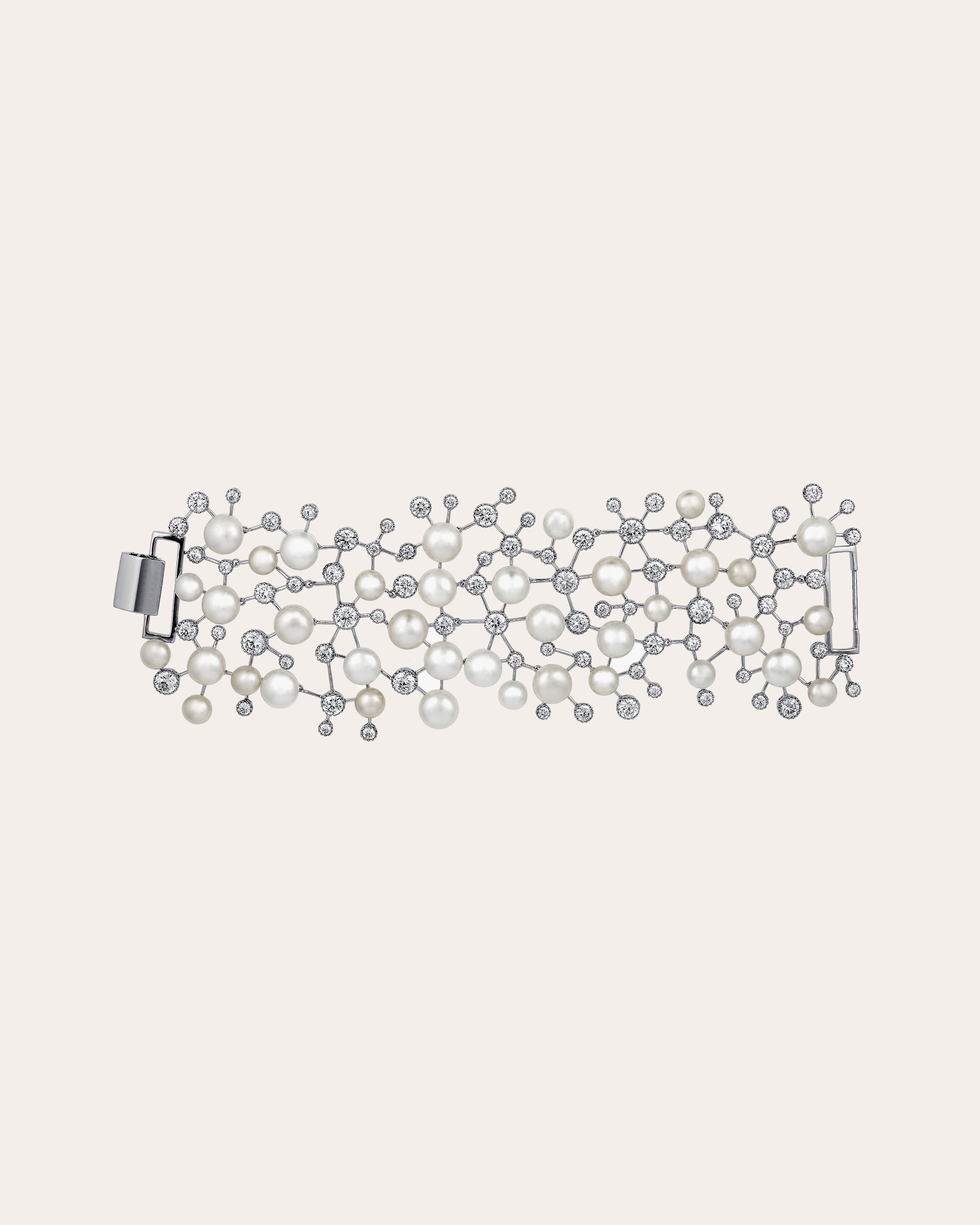 Constellation 18K Gold and Rhodium Vermeil Pearl and Lab-Grown Diamond Bracelet