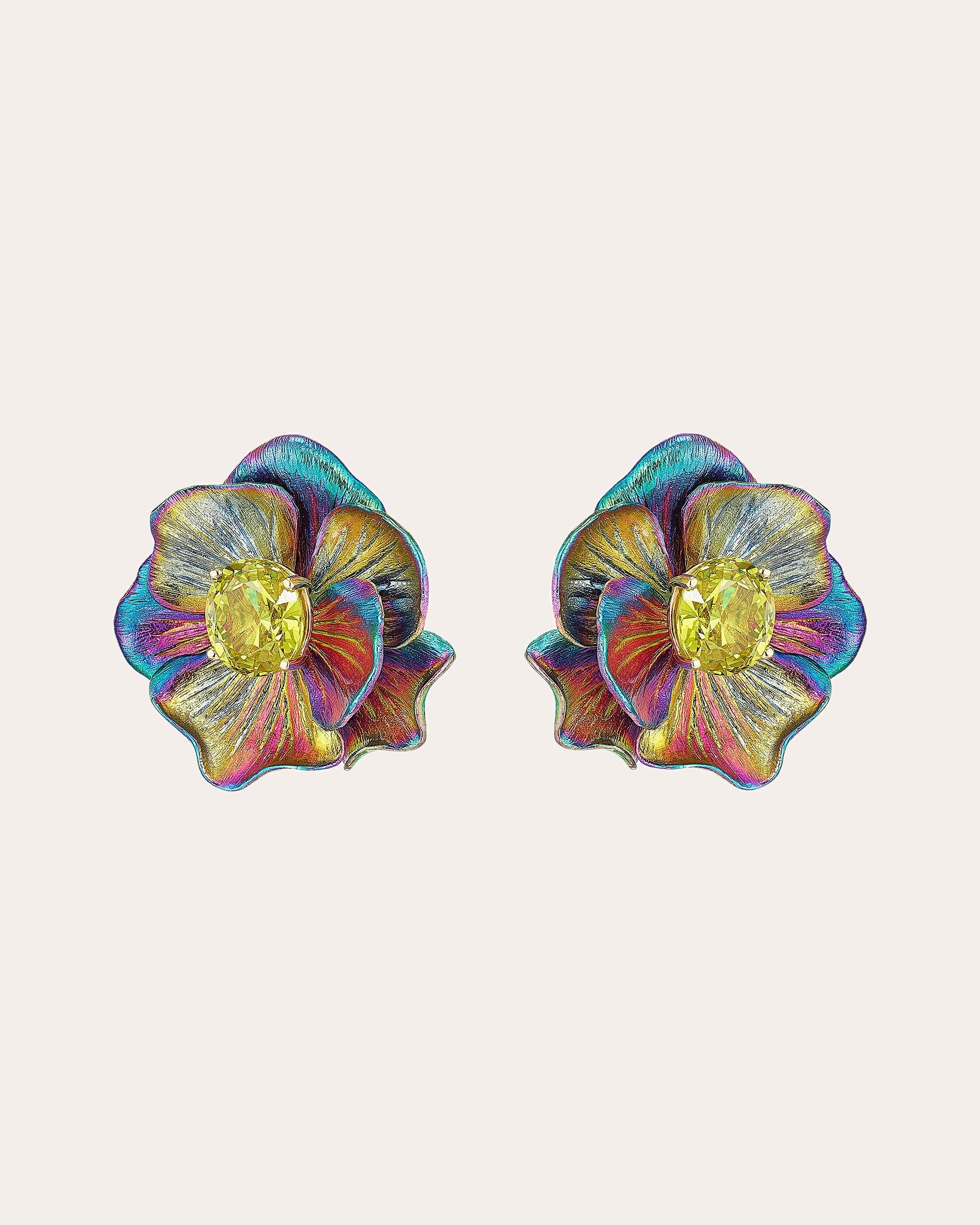 Rainbow Acid Bloom Earrings