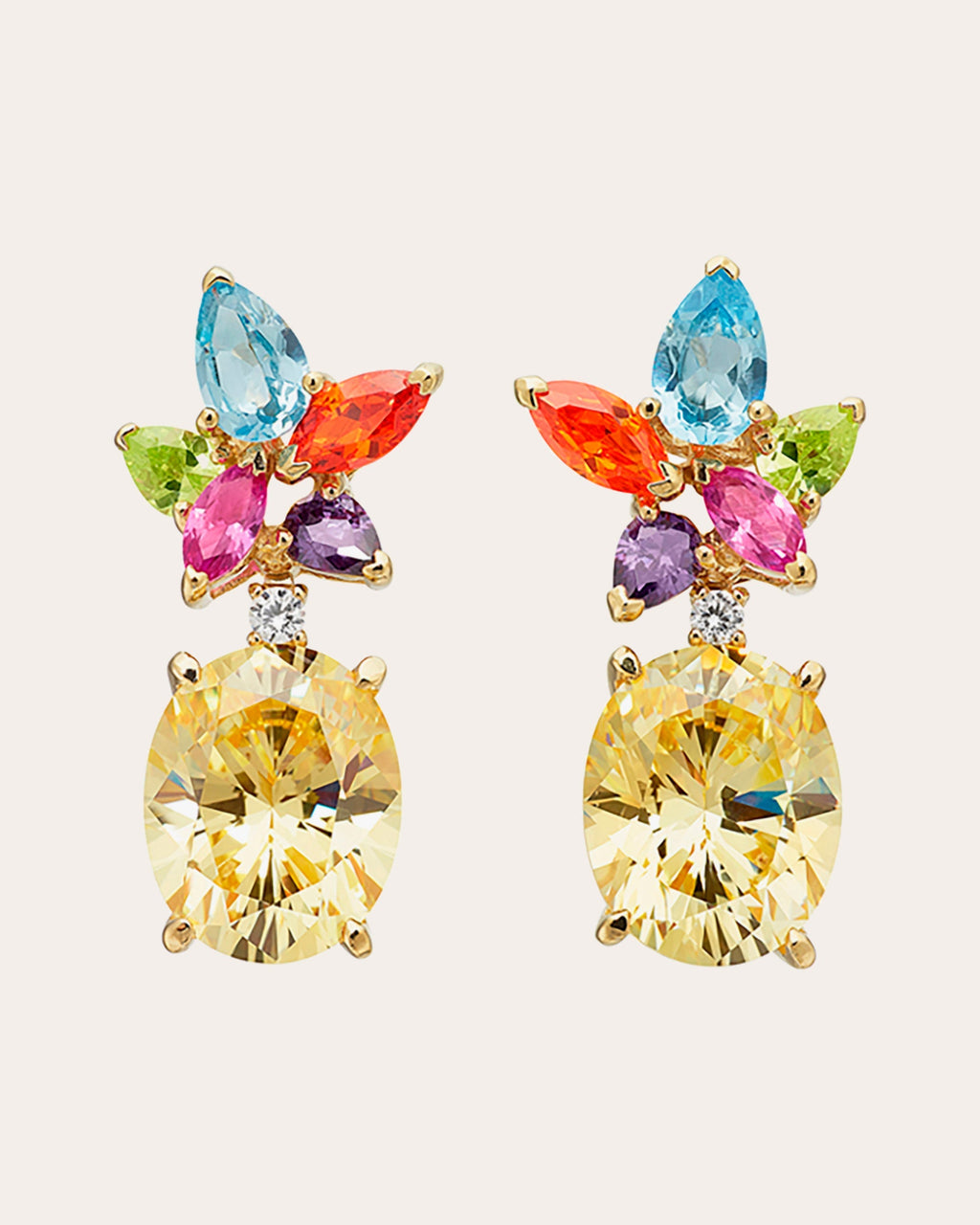 Rainbow Lily Earrings