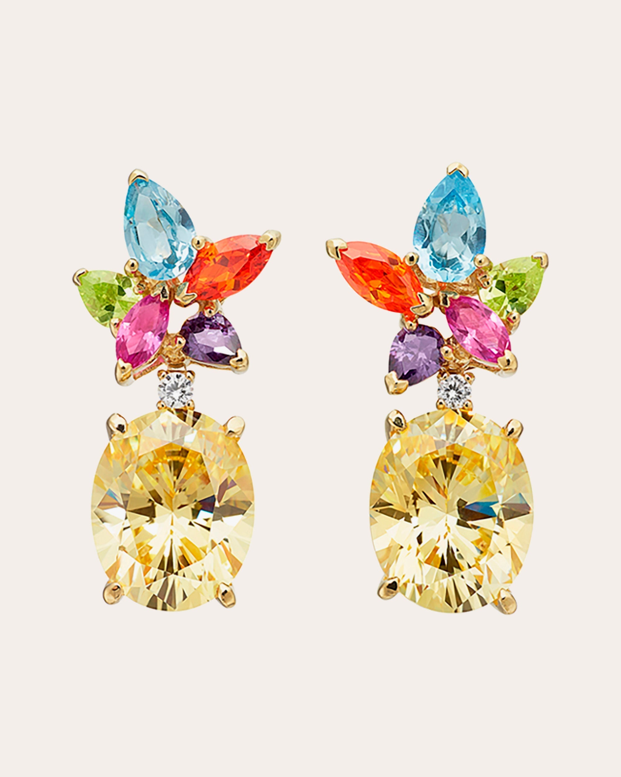 Rainbow Lily Earrings