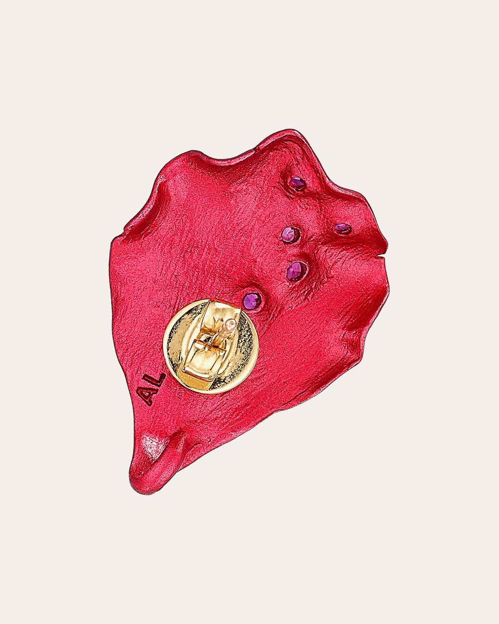 Ruby Petal Stud Earrings