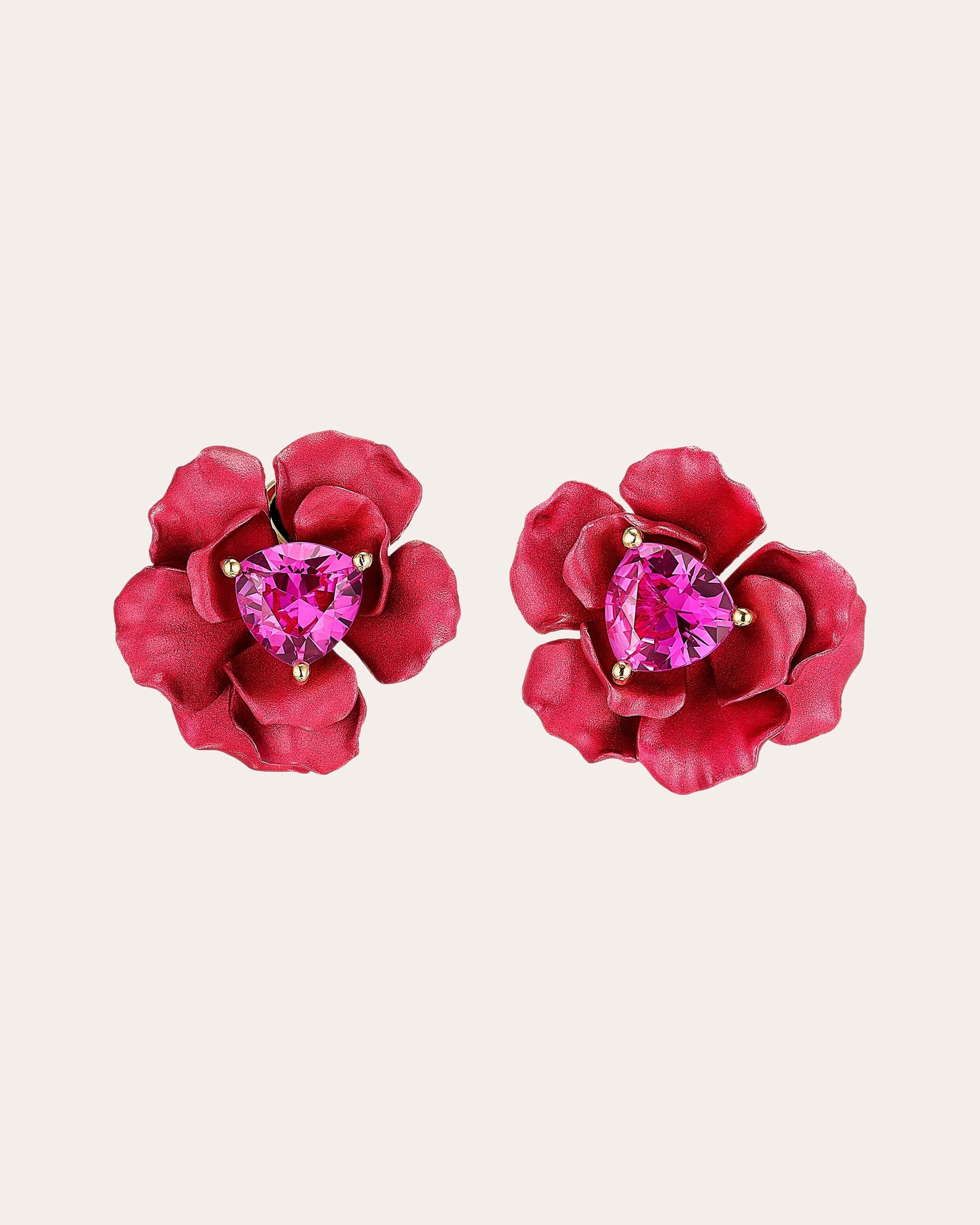 Ruby Rose Stud Earrings