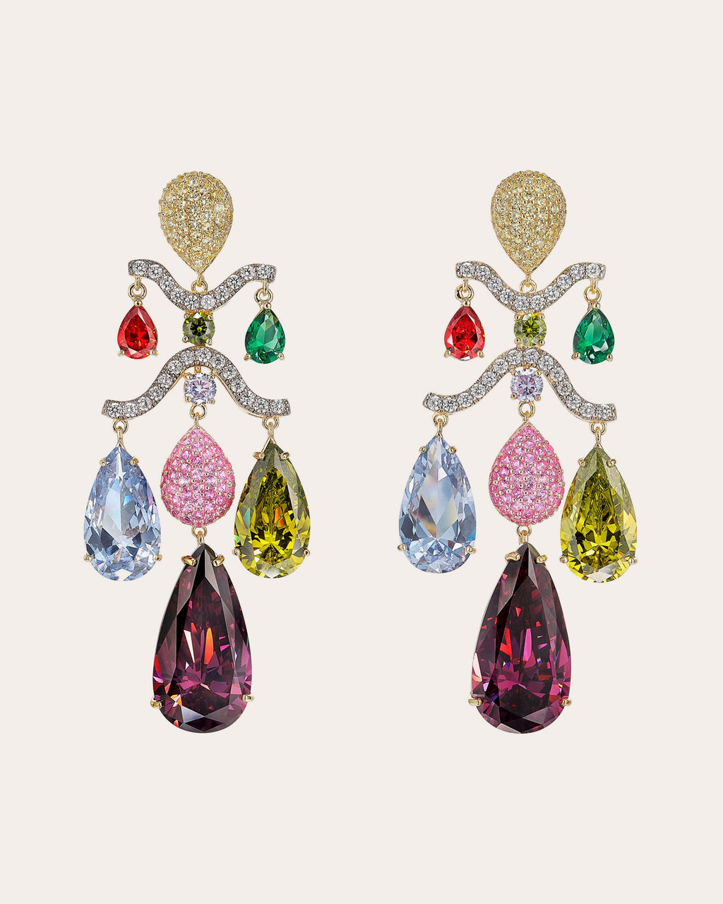 Tutti Frutti Chandelier Earrings
