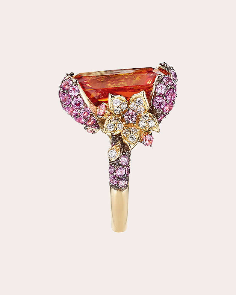 Cinderella 18K Gold and Rhodium Vermeil Lab-Grown Multi-Stone Ring