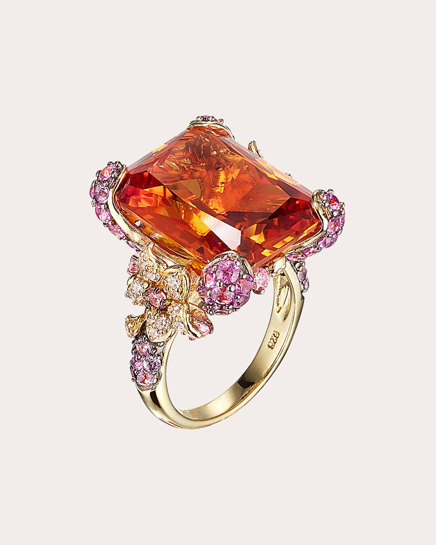 Cinderella 18K Gold and Rhodium Vermeil Lab-Grown Multi-Stone Ring