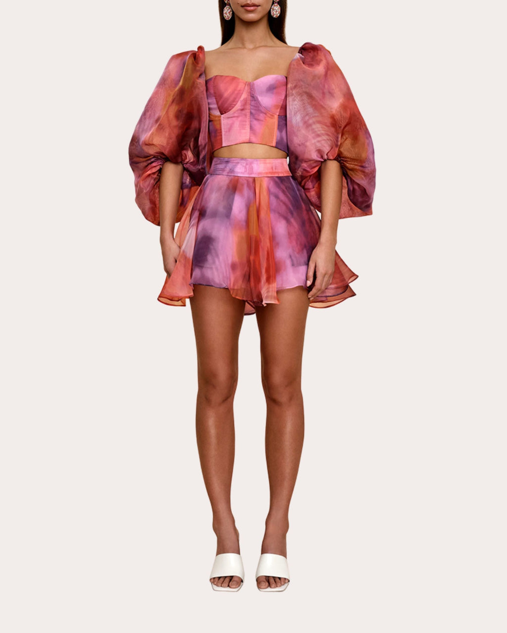 Kokos Printed Organza Shorts