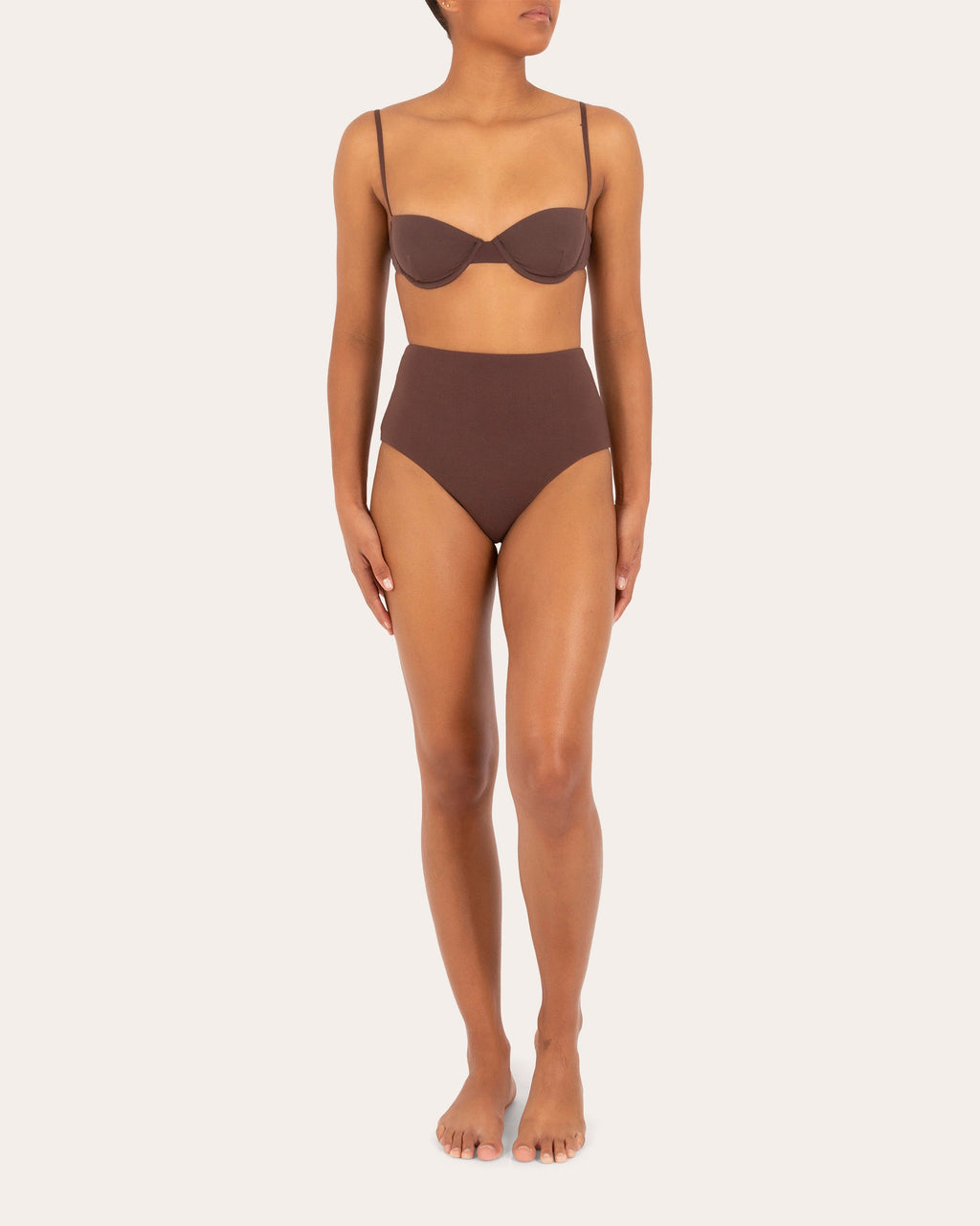 High-Waist Cheeky Bikini Bottoms