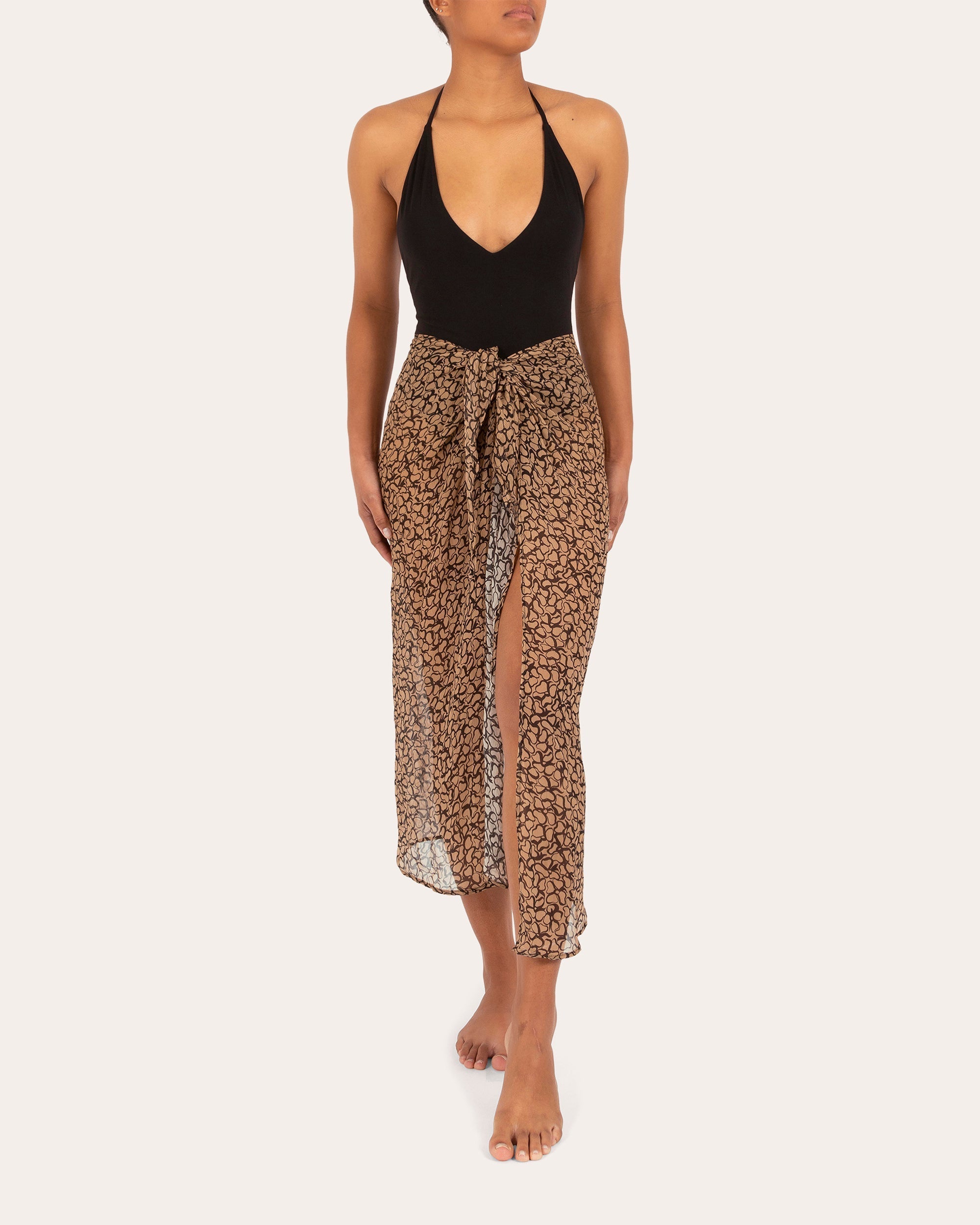 Yuppie Chiffon Wrap Midi Skirt