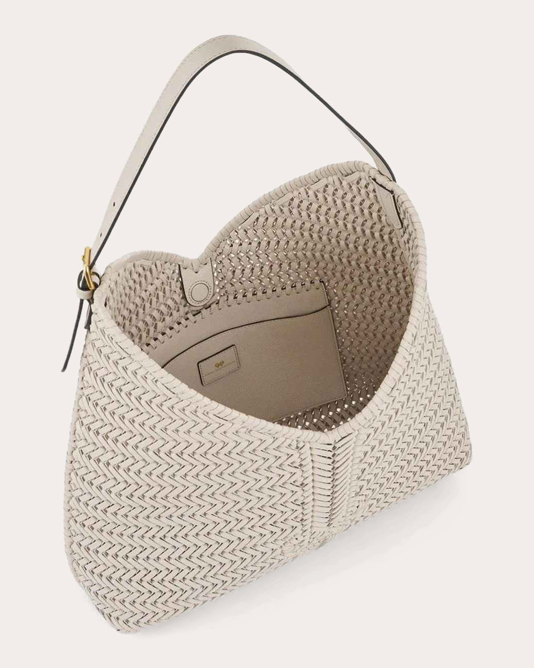 Neeson Tasseled Woven Leather Shoulder Bag