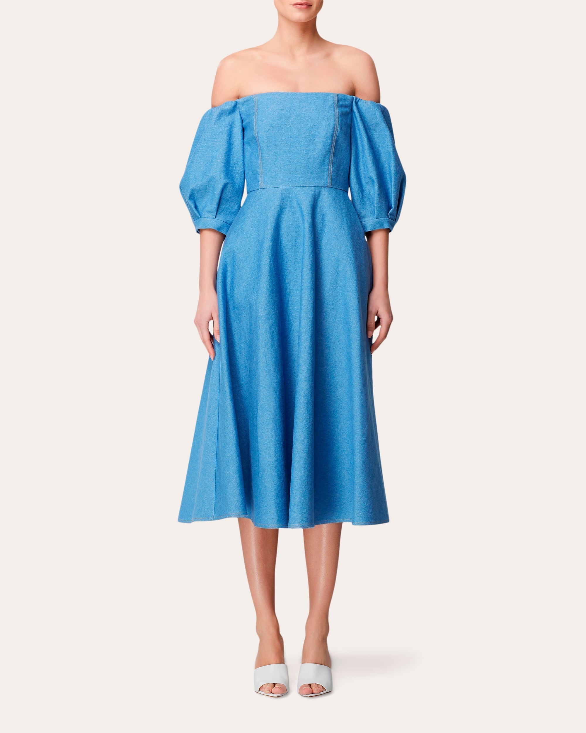 Denim Off-Shoulder Dress