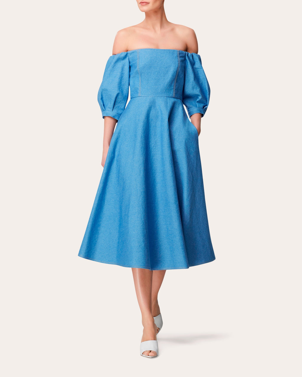 Denim Off-Shoulder Dress