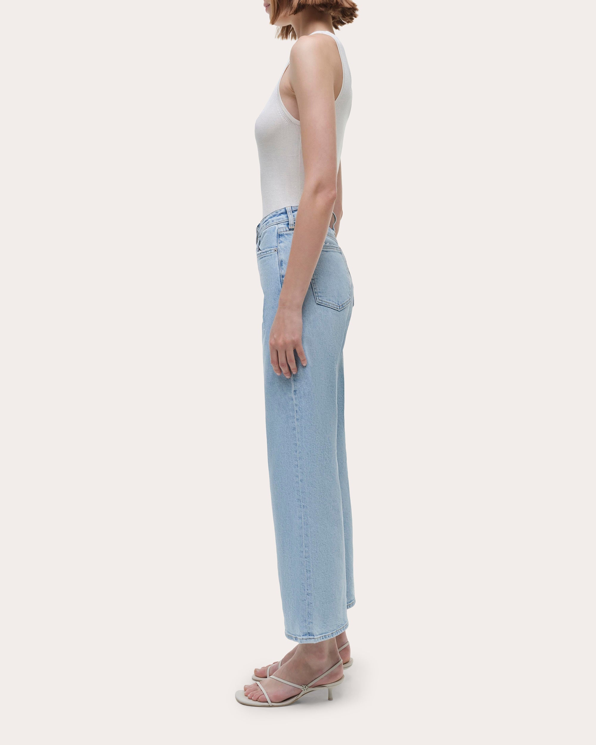 Jude Cropped Wide-Leg Denim Jeans
