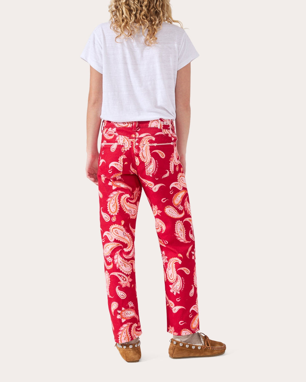 Jimi Paisley-Print Mid-Rise Jeans