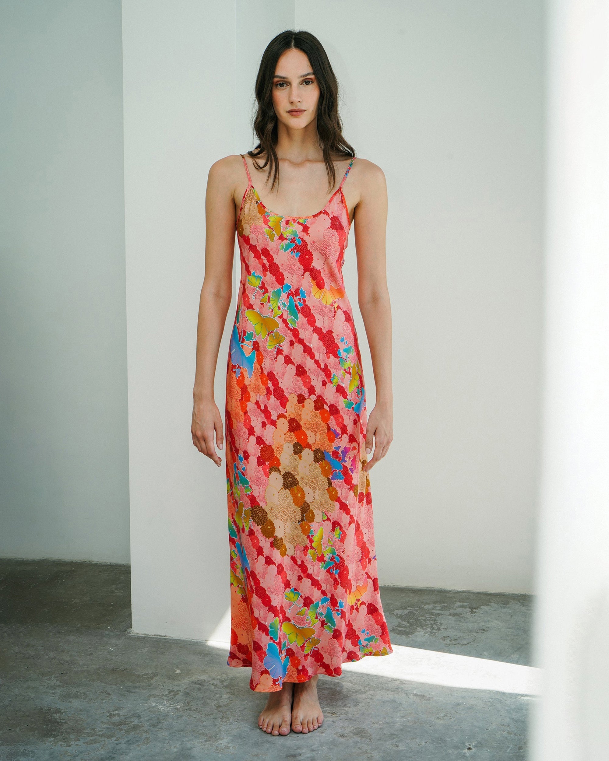 Edo Niwa Silk Maxi Slip Dress