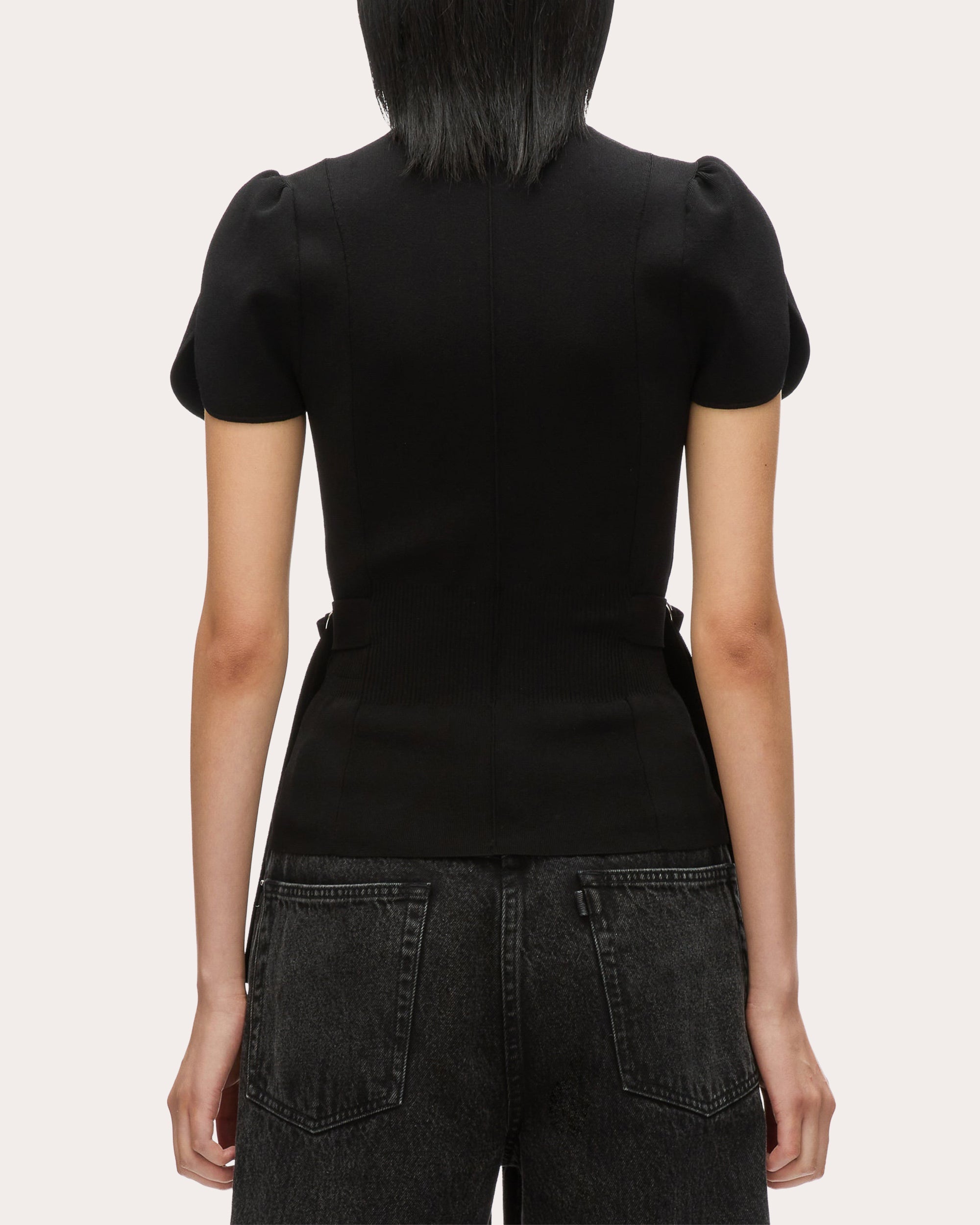 Rib Knit Mock Neck Top