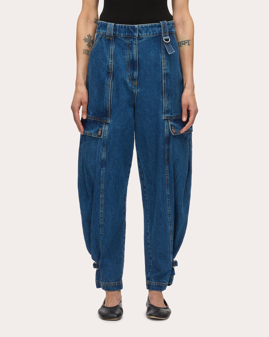 Tapered Cargo Jeans