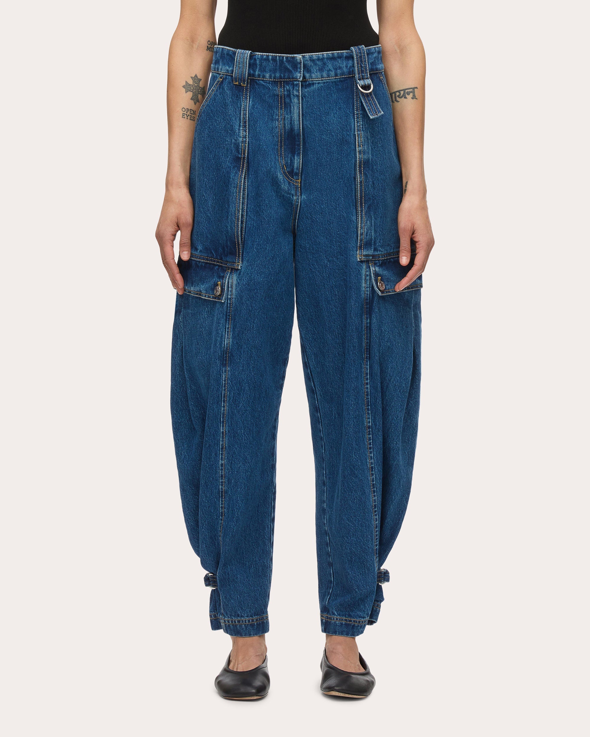 Tapered Cargo Jeans