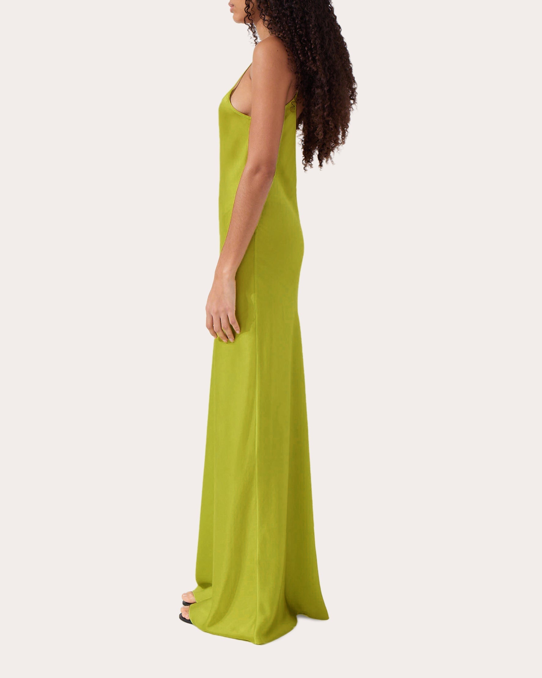 Kate V-Back Silk Slip Dress