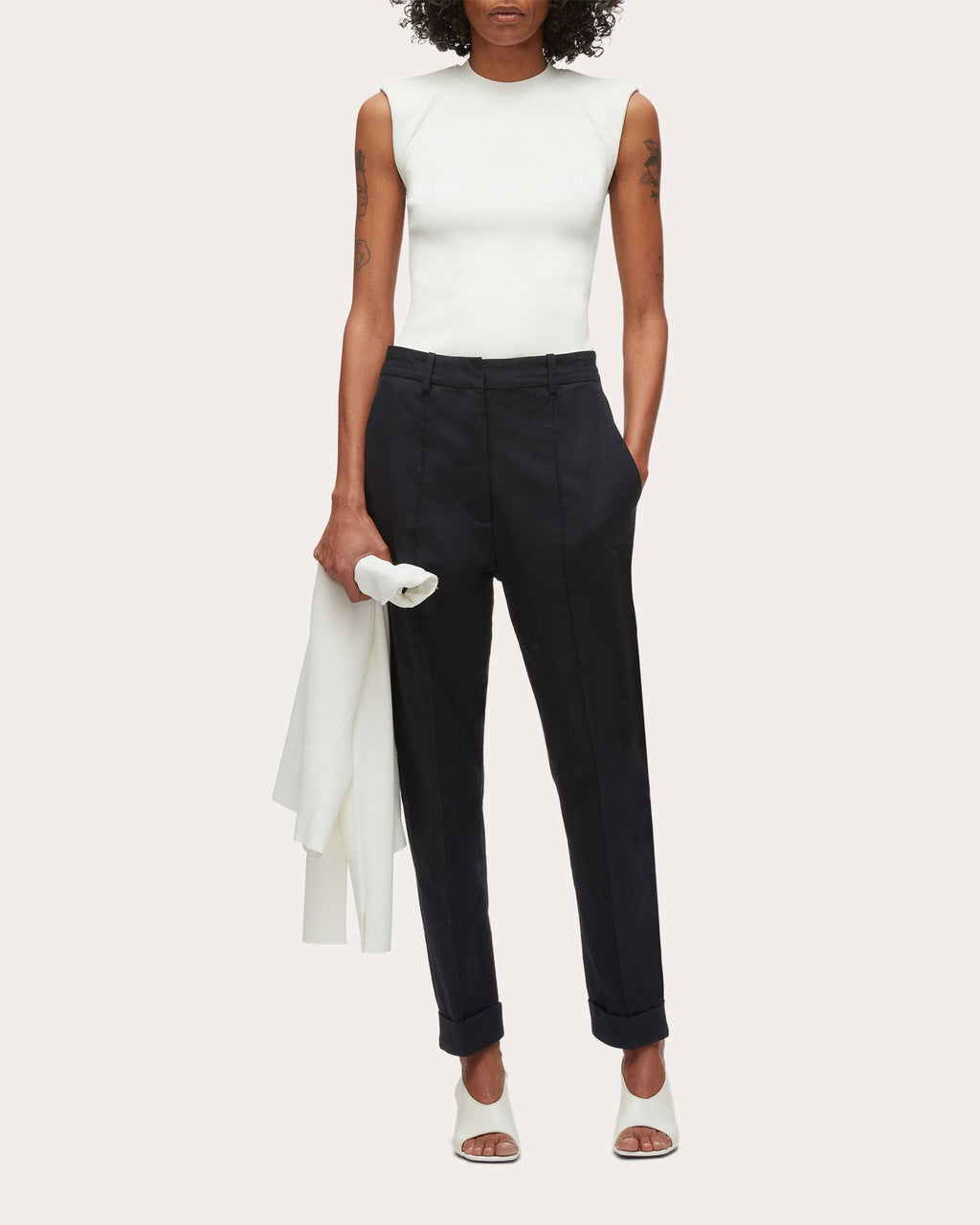 Ribbed Knit Jersey Top