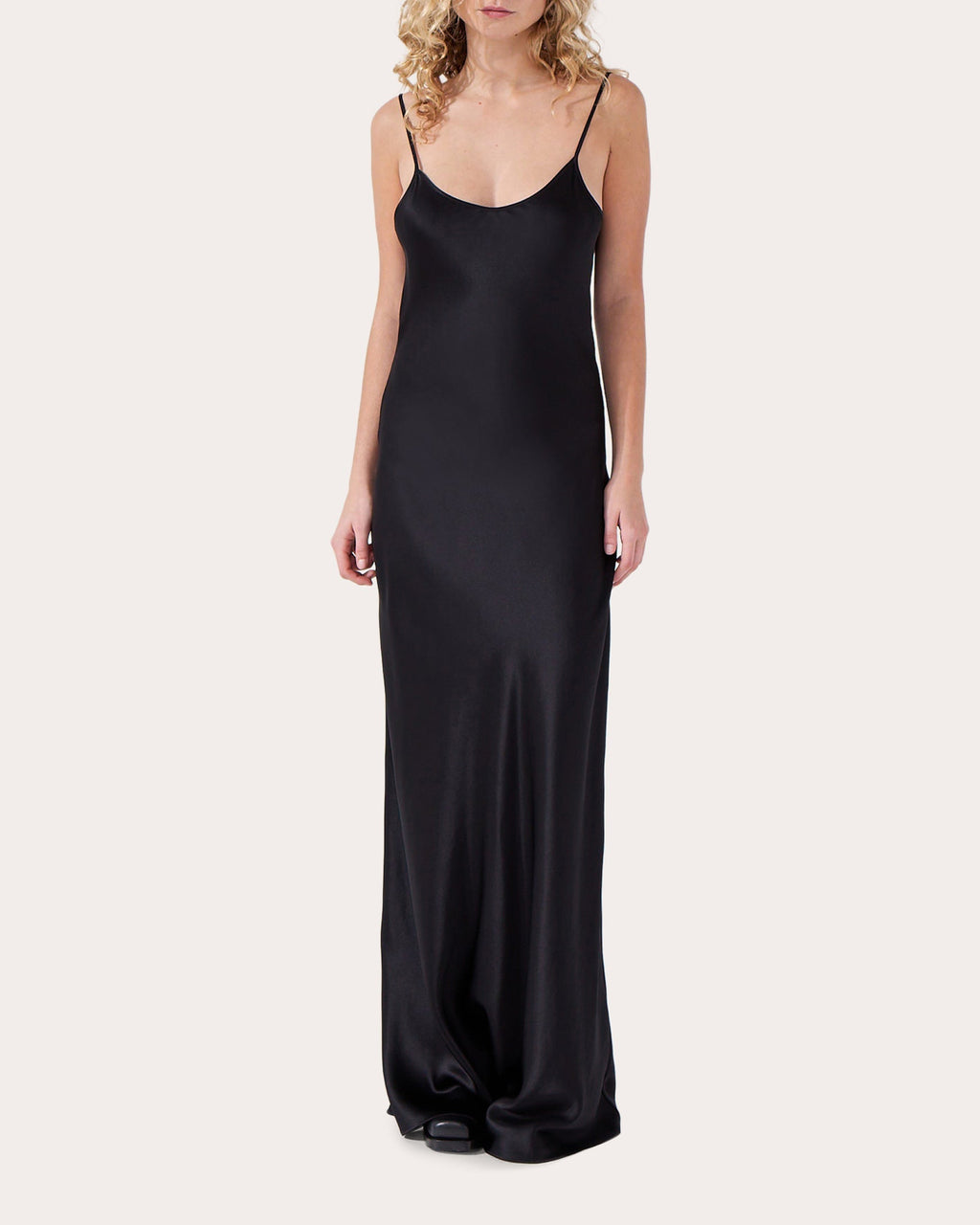 Kate V-Back Silk Slip Dress