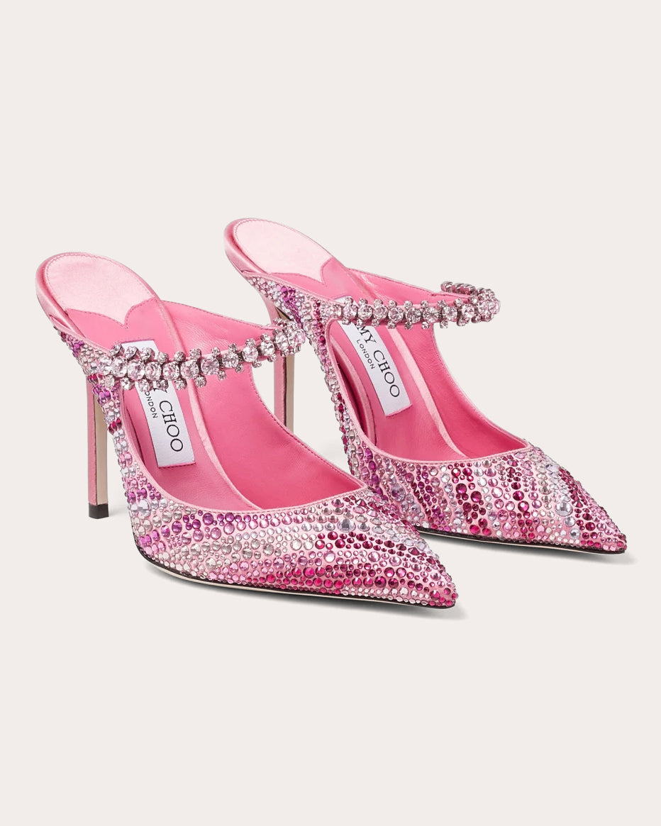 Bing 100 Crystal-Embellished Satin Mule